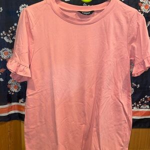 Fashion Pink Short Sleeve Women's Top